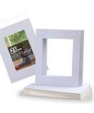 Acid-Free 11x14 Pre-Cut Mat Board Show Kit - 25 Pack for 8x10 Photos, Prints, Artworks - White Core Bevel Cut Mats, Backing Boards, Crystal Plastic Bags - Pack of 25 - Buy Online on GoSupps.com