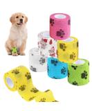 Ukofew 6pcs Self-Adhesive Bandage for Pets & Horses | Elastic Cohesive Wrap for Dogs Cats & Injuries (5cm x 4.5m) - Shop Now! - Buy Online on GoSupps.com