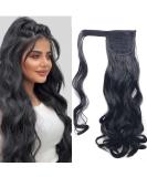 Pference Extensions Curling Cold Hair Part Waves - 50 cm Synthetic Hair Extensions for Women Realistic Natural Look in Black - Buy Online on GoSupps.com