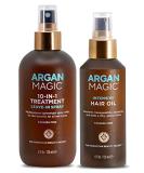 Argan Magic Hair Treatment & Stylizing Spray + Intensive Oil | 10-in-1 Leave-In Treatment for All Hair Types | Paraben & Cruelty Free - Shop Internationally - Buy Online on GoSupps.com