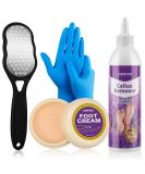 Professional Callus Remover Gel Kit - Exfoliating Cream & Tools for Home Pedicure | Extra Strength Foot Spa Supplies for Cracked & Dry Skin - Buy Online on GoSupps.com