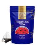 Premium Pure Hibiscus Tea Bags - Exquisite Floral Infusion | Vitamin-C Rich & Refreshing Herbal Tea - 25 Pyramid Bags - Buy Online on GoSupps.com