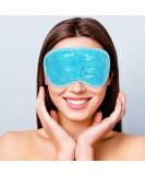 MIVORA Cooling Gel Mask for Puffy Eyes - Hot Cold Therapy for Migraine, Dark Circles, Sinus Pain - Reusable, Light Blue - Buy Online on GoSupps.com