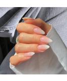 Buy Kxamelie Long Ballerina Artificial Nails - 24 Gold Foil Press On Nails for Women & Girls | Ombre Acrylic Stick On - Buy Online on GoSupps.com