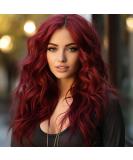 BERRYLION Synthetic Curly Wig for Women - Wine Red - Buy Online on GoSupps.com