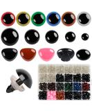 600pcs Colored Safety Eyes & Noses for Amigurumi | Plastic, 6mm-14mm, Assorted Colors - Buy Online on GoSupps.com