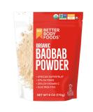 Organic Baobab Powder with Electrolytes, Iron, and Vitamin C - 6 oz - Buy Online on GoSupps.com