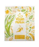 Vegan Banana Protein Powder - 600g Plant-Based Blend from Rice Peas Soy Flaxseed Amaranth Sunflower & Pumpkin Seeds - Healthy Protein Source - Buy Online on GoSupps.com