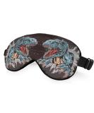 Dinosaur Silk Eye Mask - Tyrannosaurus Rex Roaring Black Sleep Mask for Women | Lightweight & Adjustable Travel Eye Cover - Buy Online on GoSupps.com