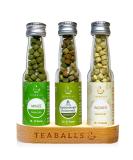 Teaballs Herbal Tea Set - Organic Mint & Ginger | 90-225 Cups | Elegant Wooden Display Gift - Buy Online on GoSupps.com