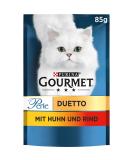 Gourmet Perle Duetto wet cat food with chicken and beef 26 pack (26 x 85g) Single Chicken & Beef - Buy Online on GoSupps.com