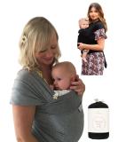 DaisyGro Organic Baby Sling Carrier - GOTS Certified, CPSC Safety Tested - Black/Grey - S/M or Plus Size - Buy Online on GoSupps.com