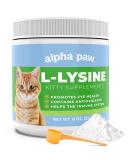 Alpha Paw Cat Lysine Supplement - 8oz/225g - Immune & Respiratory Support - 5-10 Months Supply - Buy Online on GoSupps.com