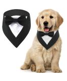 Maustlie Dogs Smoking Bandana | Adjustable Triangle Scarf for Pets | Formal Wedding & Party Wear | Black (S) | Stylish Dog Accessories - Buy Online on GoSupps.com