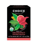 Choice Organic Teas Herbal Tea Grapefruit Honeybush Caffeine Free 16 Tea Bags 1.02 oz (29 g) - Buy Online on GoSupps.com
