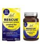 Rescue Peaceful Night Capsules Unwind for Sleep Ashwagandha Chamomile Magnesium Vitamin B6 Natural Flower Essences Vegan 30 Capsules Peaceful Night Capsules Single - Buy Online on GoSupps.com