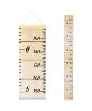 MHJY Kids Height Chart - Wooden Ruler Growth Measurement Wall Decor for Boys and Girls - 7.9'' x 79'' Canvas Height Measure Chart - Nursery Bedroom Decor - Buy Online on GoSupps.com