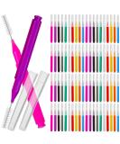 100pcs Interdental Tooth Flossing Brushes - Purple Braces Cleaning Picks for Oral Care - Buy Online on GoSupps.com