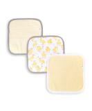 Burt's Bees Baby Washcloths 3-Pack - Absorbent Knit Terry | Super Soft 100% Organic Cotton - Little Ducks - Buy Online on GoSupps.com