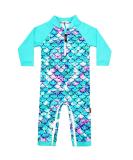 weVSwe Baby Toddler Boy Swimsuit UPF 50+ Sun Protection Rash Guard Swimwear | Green Fish Scales | 2 Years - Buy Online on GoSupps.com