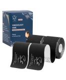 Special Essentials Kinesiology Tape - Premium Waterproof Sports Tape for Muscle Support & Pain Relief | 2 Pack 40 Count Precut Black Strips - Buy Online on GoSupps.com