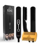 Aberlite EDC Premium Beard Straightener Brush for Men - Professional Heated Comb - Beard Grooming Kit Gift Set (Black) - Buy Online on GoSupps.com