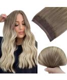 Easyouth Ombre Wire Hair Extensions 12 Inch 70g Brown to Platinum Blonde Balayage Human Hair - Short 1-Wire #8/60 - Buy Online on GoSupps.com