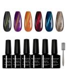 6-Piece MAYCHAO 3D Cat Eye Gel Nail Polish Set with Magnet Stick | Fall Winter Holiday Gel Polish Kit | Suitable for Salon & DIY | Gift Box Included - Buy Online on GoSupps.com