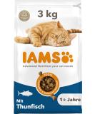 IAMS Dry Cat Food with Tuna - Nutritious 3kg Formula for Cats Aged 1-6 Years - International Shipping - Buy Online on GoSupps.com