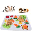 Interactive Rabbit Foraging Mat - Snuffle Pad Treat Dispenser for Small Pets | 60*60CM - Buy Online on GoSupps.com