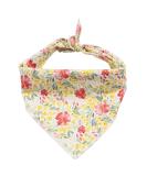 Lionet Paws Dog Bandana - Triangular Scarf for All Dog Sizes (Yellow Flower) - Stylish & Durable Headscarf for Pets - Buy Online on GoSupps.com
