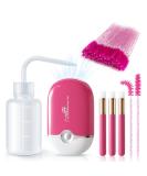 Mlogiroa Lash Extension Mini Portable Fan Kit with 50 Lash Shampoo Brushes - Rose - Buy Online on GoSupps.com