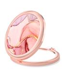 Nipichsha Compact Mirror - 2X/1X Magnification, Portable Travel Makeup Mirror - Rose Gold/Pink Marble Design - Perfect Gift for Mom and Women - Buy Online on GoSupps.com
