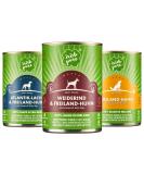 Irish pure premium wet food for dogs |Mixed 3x 390g |Atlantic salmon Weiderind Freiland-Huhn |Vitamins |Cereal -free |Sensitive |With Superfood Kelp algae |Wet food for all breeds mixed 3 x 390g 390 g (1 Pack) - Buy Online on GoSupps.com