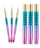 Professional Thin Nail Art Brush Set - 7/9/11mm Detail Brushes for Acrylic & Gel Nails | Perfect for Manicure Salons - Buy Online on GoSupps.com