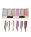 Chrome Nail Powder Set - 6 Colors for Shiny, Holographic Nail Art - Buy Online on GoSupps.com