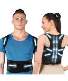 Back Brace Posture Corrector for Men & Women | Adjustable Support for Back Pain Relief & Scoliosis - Medium Size - Buy Online on GoSupps.com