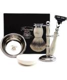 Mens Grooming Shaving Kit - Ivory | Premium Quality & Smooth Shave | International Shipping - Buy Online on GoSupps.com