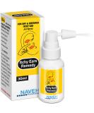 Naveh Pharma Itchy Ears Remedy 30ML - Ear Cleaning & Itch Relief Spray for Eczema Treatment, Clogged Ear Relief, and Ear Wax Removal - Buy Online on GoSupps.com