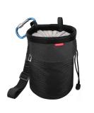 MoKo Chalk Bag, Drawstring Rock Climbing Chalk Bag Bouldering Chalk Bag Bucket with Adjustable Belt & Zippered Pockets and Carabiner for Rock Climbing Weight Lifting Gymnastics Crossfit Black - Buy Online on GoSupps.com