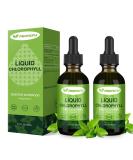 Chlorophyll Liquid Drops - 2 Pack for Energy Boost & Immune Support | Natural Detox & Internal Deodorant - Buy Online on GoSupps.com