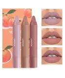 Fusang 3Pcs Nude Matte Lipstick Set - Long Lasting & Nourishing Lipgloss Set | Waterproof Velvet Lip Gloss Set | Crayon Matte Lip Stain for Women - Buy Online on GoSupps.com