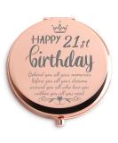 Dyukonirty 21st Birthday Gift for Daughter | Rose Gold Compact Mirror & Inspirational Gift for 21 Year Old | Unique Graduation Ideas - Buy Online on GoSupps.com