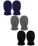 Boyiee 3 Pairs Baby Toddler Winter Mittens | Fleece Warm Mittens for Baby Boy Girl 6-18 Months - Black Navy Blue Grey - Buy Online on GoSupps.com