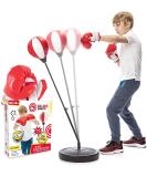Whoobli Punching Bag for Kids with Boxing Gloves | Adjustable Stand | Boxing Bag Set Toy for Boys & Girls | Ages 3-10 (Red White) - Buy Online on GoSupps.com