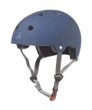 Triple Eight Dual Certified Bike and Skateboard Helmet - Blue Matte (L/XL) - Buy Online on GoSupps.com