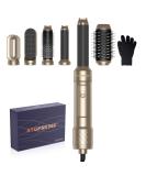 6 in 1 Airstyler Set - Negative Ion Hair Styler & Warm Air Brush | Perfect Christmas Gift | Round Blow & Smooth Brushes - Buy Online on GoSupps.com