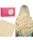 Premium If-of-hearted Tape Extensions - 40PCS 80g 30cm Bleach Blonde Real Hair | Invisible Skin Weft for Silky Straight Look - Buy Online on GoSupps.com