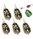 Flat Method Feeder Set - 5PC Inline Fishing Accessories with Bait Box | 20g 30g 40g 50g 60g Carp Feeder for Basic Fishing - Buy Online on GoSupps.com