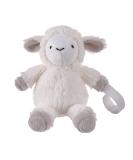 Little Love by NoJo Lamb Plush Pacifier Buddy - White and Taupe - Buy Online on GoSupps.com